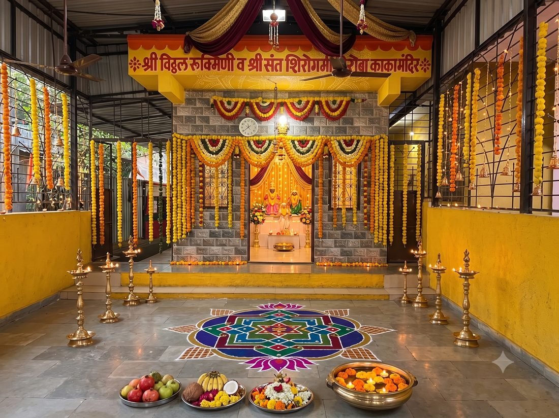 श्री संत गोरोबाकाका मंदिरातील मूर्ती